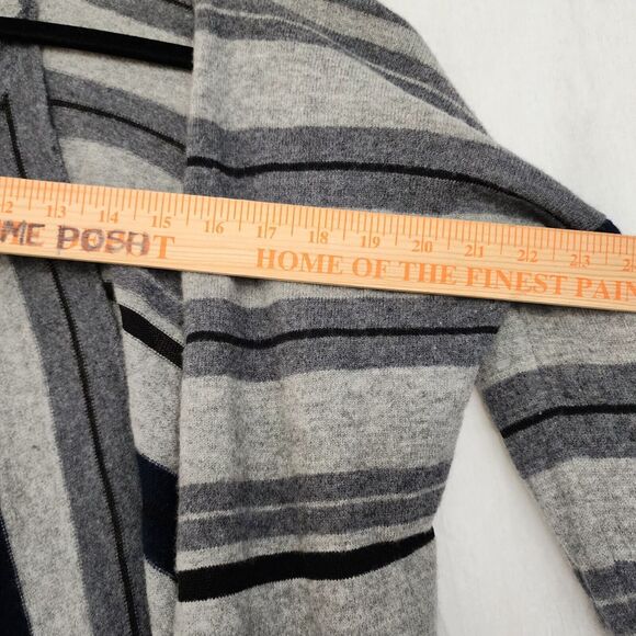 Derek Lam 10 Crosby 90% Wool Cardigan Size S flared Longline Striped Gray Soft - Picture 10 of 10